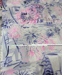LILLY PULITZER Fabric Lot 2 Sea To Shining Sea 37”L x 19”W Canvas Panels 🩷💙