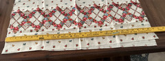 NEW VINTAGE LOOK FABRIC, 2/3 YARD, RED BLUE FLORAL, CRANSTON PRINT WORKS