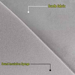 Gray Car Ceiling Fabric Repair Kit Headliner Material with Foam Backing 79″X59″