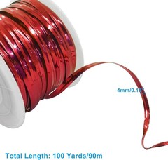 100 Yards Metallic Twist Ties Roll Red 4mm Plant Garden Bag Craft Wrapping