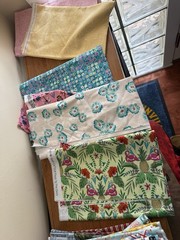 Vintage Mixed Lot Pieces Floral Fabric Ditzy Colorful Scraps Assorted