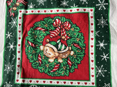 4 yds Wamsutta Hallmark CHRISTMAS Animals Snowflake Cheater Quilt Fabric