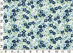 Navy, Blue & White Flowers Quilting Sewing Fabric by Yard #232