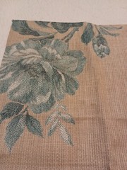 GP&J Baker Fabric Sample Linen Cotton Camelia Aqua Blue 24″ Square Made in Italy