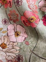 Luxury dress fabric. Made in Italy. Cotton 60%, linen 40%