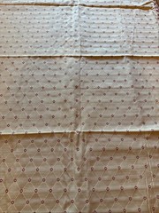 VTG NOS Damask Upholstery Fabric Gold Burgundy Red Stripe Jacquard 1 Yd X 56”