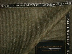 LAMBSWOOL & CASHMERE JACKETING FABRIC MADE IN ENGLAND BY Hunt & Winterbotham= 2m