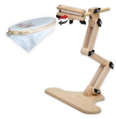Adjustable Embroidery Table Stand with Swivel Holder, Cross Stitch Naturel
