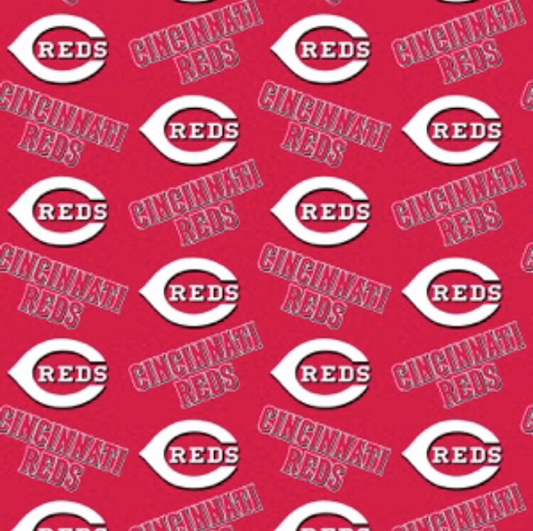 Cotton Cincinnati Reds Red MLB Baseball Sports Cotton Fabric Print BTY D158.07
