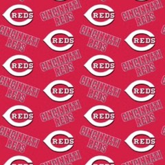 Cotton Cincinnati Reds Red MLB Baseball Sports Cotton Fabric Print BTY D158.07