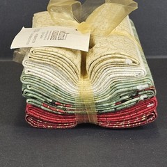 Benartex My Little Chickadee (6) Fat Quarters Fabric Bundle Metallic Gold