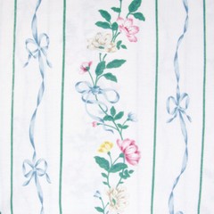 2lb 9oz Upcycled Cotton Flannel Sewing Material Yardage Floral Ribbon Print 1993