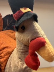 Hobby Lobby Standing Fabric Turkey Decor, Thanksgiving Tabletop Decor 16.5 Inch