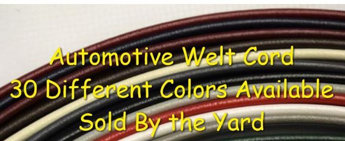 Auto Pro Welt Cord Piping Extruded Trim Outdoor UV Upholstery Vinyl BTY 30 Color
