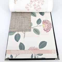 Clarke & Clarke Pavilion Fabric Sample Book Embroidered Floral Swatches 17×13