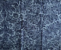 Ralph Lauren Castine Damask Indigo Fabric Remnant 24″x24″