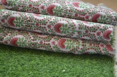 Hand Block Printed Fabric 100%Cotton 4 Yard NO TARRIF CHARGES 100%✅ ZK_133