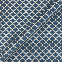 Blue Denim Mid Century Jacquard Upholstery Fabric 57″