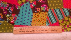 Fabric Benartex “Celebration 3” Crazy Patchwork Design Aqua, Moss Green $4.25