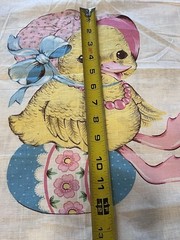 VTG Easter Fabric Lot Appliqués Pillow Quilt Rare Lot! Bunnies Chicks Darling