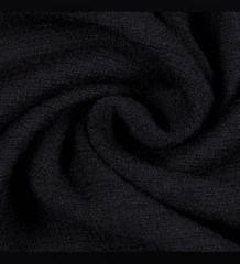 $36 for 2 Yards Real 100% Wool (Flannel) Italian Fabric – Black Color