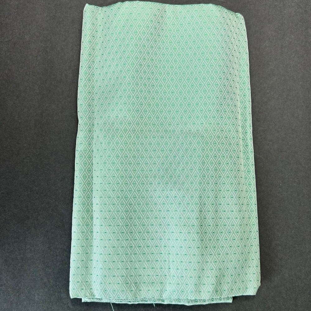 Green Small Geometric Pattern Acetate Rayon Fabric 44″W x 55″ L
