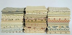 10 Fat Quarters Civil War Reproduction Fabric Bundle – Neutral Cream Light Print