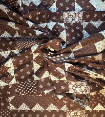 “Noon and Night” Brown Vintage Cotton Quilting Fabric by Concord Fabrics