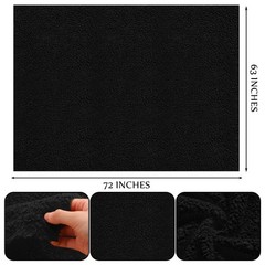 Sherpa Fabric 2 Yard X 63 Inch Faux Lambskin Thermal Lined Black Fur Sherpa Flee