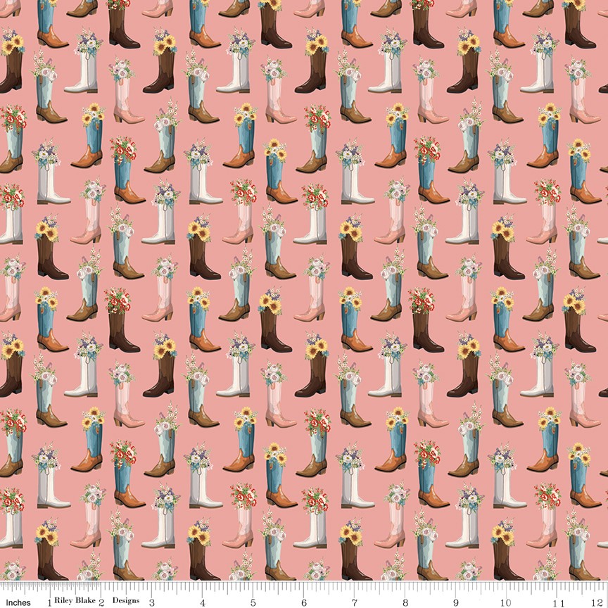 Boots in Pink | Cowgirl | Riley Blake