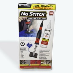 Bell Howell No Stitch Handheld Heat Iron Hem Mend Fix Fabric Repair Kit New NIB