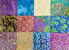 48 PCS BATIK ~ 5″X5″ PRE-CUT QUILT SQUARES CHARM PACK ~ FREE SHIPPING
