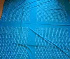 Spandex 4-Way Stretch Fabric Piece Swimwear Quality Turquoise Italy 56×59