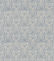 GP & J BAKER CURTAIN FABRIC DESIGN “Fritillerie” 5.2 METRES BLUE LINEN BLEND