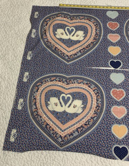 Springs Industries Pillow Top (4), “Victorian Courtship” Swan pink and blue