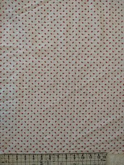 Vintage Tiny Strawberries Red & White Fabric BTFQ 18×22