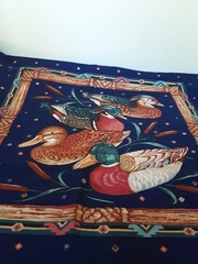 Duck Fabric Panels 12 Springmaid Southwestern VTG Mallard Wood 2 3/4 yrds x 45″w