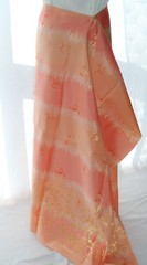 Thai silk blend traditional chorkhem thong pattern fabric 006
