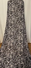 Cotton Poly Blend Floral Black Gray White Color Fabric By The Yard 56″ Wide