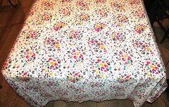 appox. 6 yards! of multicolor synthetic fiber fabric 136 x 58 inches