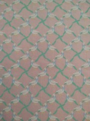 Lynn Hollyn 1984 Design Ducks Geese Goose Pink Cotton Fabric BTFQ 18×22