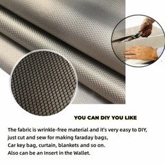 Faraday Fabric Cloth 43.3 x 98 Inch RFID EMF EMI 5G WiFi Shielding