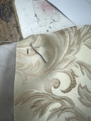 Champagne Damask Jacquard Brocade Fabric (116in.) Sold By The Yard