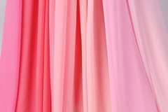 Pink Chiffon Fabric by the Yard, Sheer Polyester Chiffon for Decor & Apparel