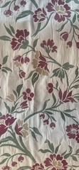 2 Damascus Cotton White Red Green Matching Scamps 70 x99 and 47×87 €20