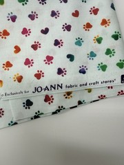 Lot Of 3 Quilt Fabric 3.5 Yards Tie Dye Cats Rainbow Paw Prints Polka Dots