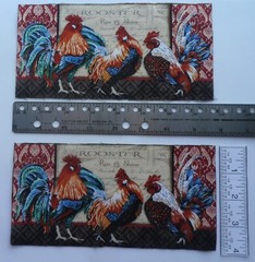 Fabric 2 Cut Squares, Rectangle Chickens Cotton- Multi Colors – Sew Quilt Crafts
