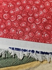 VTG Spring Industries “Quilters Only” Red & Blue Rectangles Cotton Fabric 4 Yrds