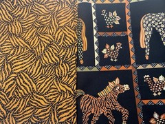 Folkloric Fun JJILL LAMB Troy African Zebra Cotton Quilt Fabric Animal Print 2yd