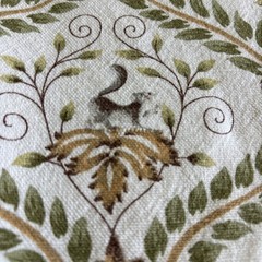 Nature Themed Fabric For Home Decor Squirrels Rabbits 2 Yards Trellis Pattern